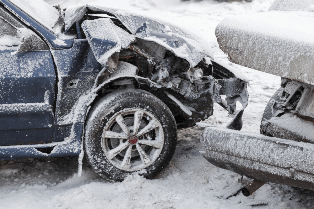 Car Accident in the Snow