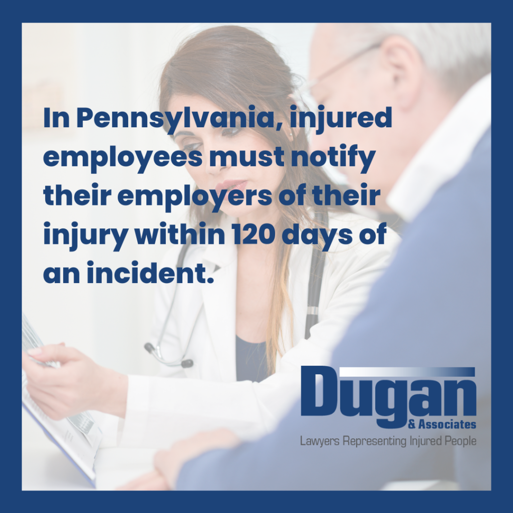 image of an individual reporting an injury to their employer